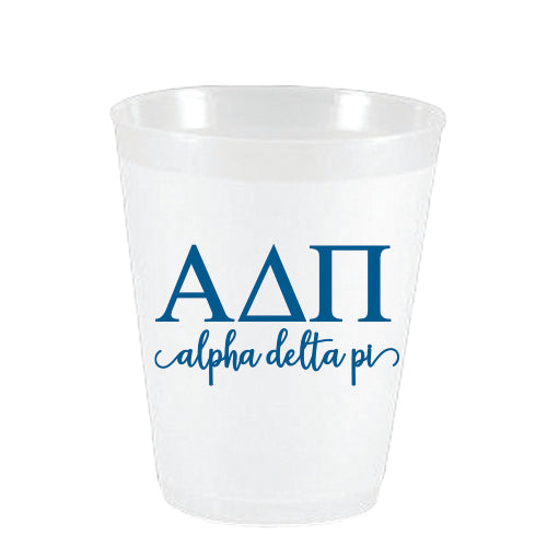 Alpha Delta Pi - AΔΠ - Letter Script Frost Flex Cups