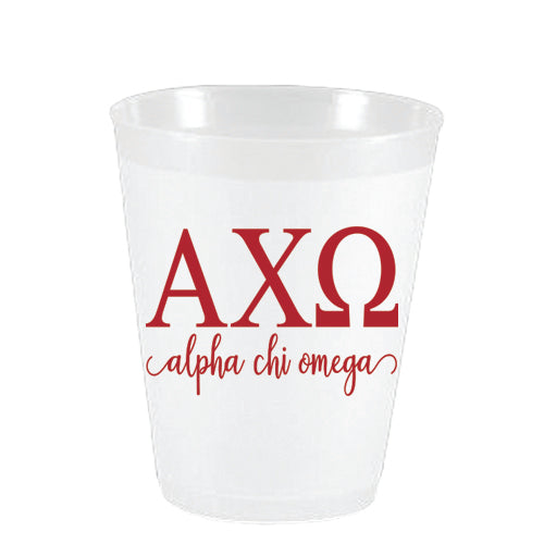 Alpha Chi Omega - ΑΧΩ - Letter Script Frost Flex Cups
