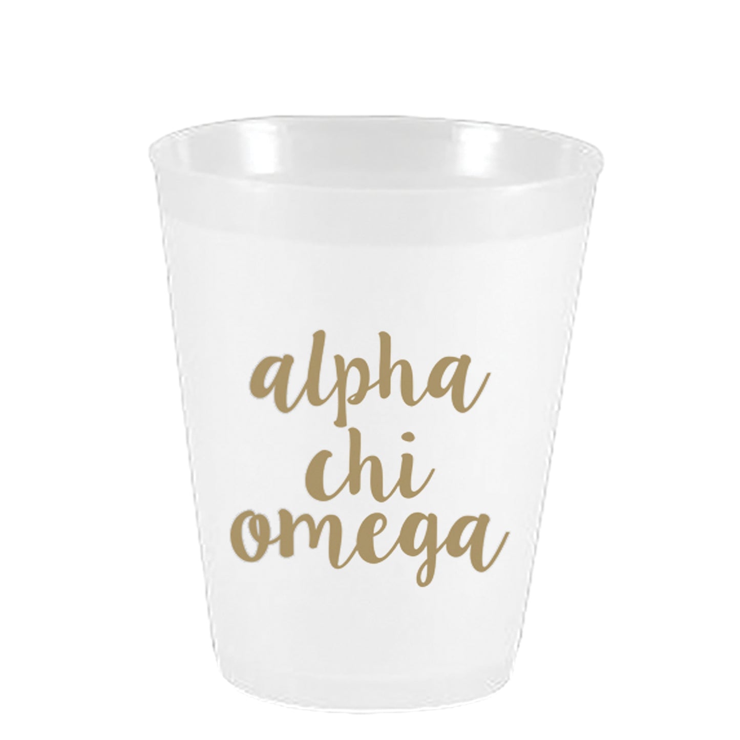 Alpha Chi Omega - ΑΧΩ - Gold Script Frost Flex Cups