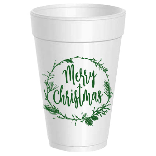 Merry Christmas Wreath - 25 pack