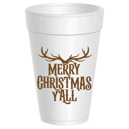 Merry Christmas Y'all Antlers - 25 pack