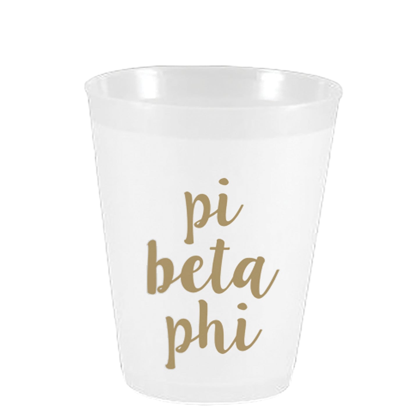 Pi Beta Phi - ΠΒΦ - Gold Script Frost Flex Cups