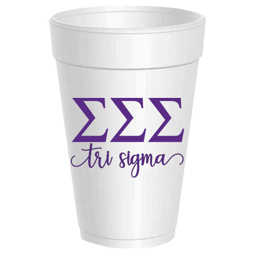 Sigma Sigma Sigma - ΣΣΣ - Styrofoam Cups