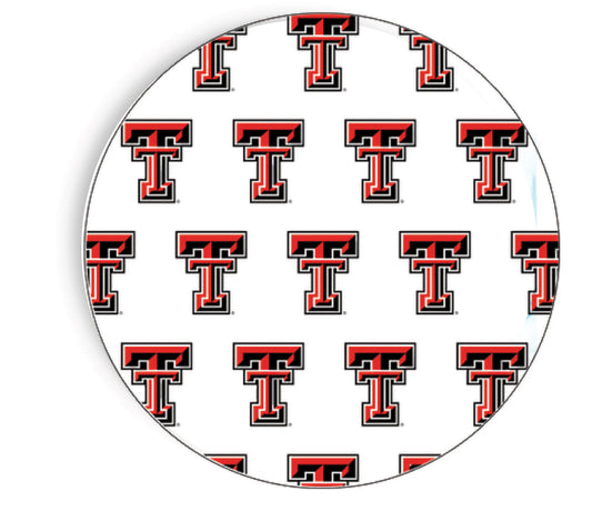 Texas Tech University- Repeating Logo - Full Color 7 inch App/Dessert Plates