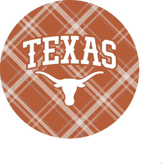 University of Texas - UT Plaid Full Color 9 inch Dinner Paper Plates