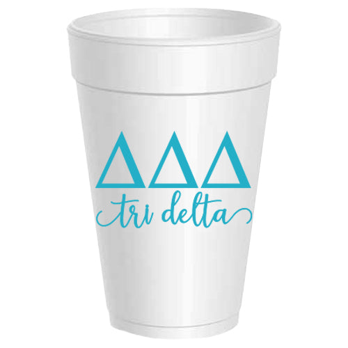 Delta Delta Delta - ΔΔΔ - Styrofoam Cups