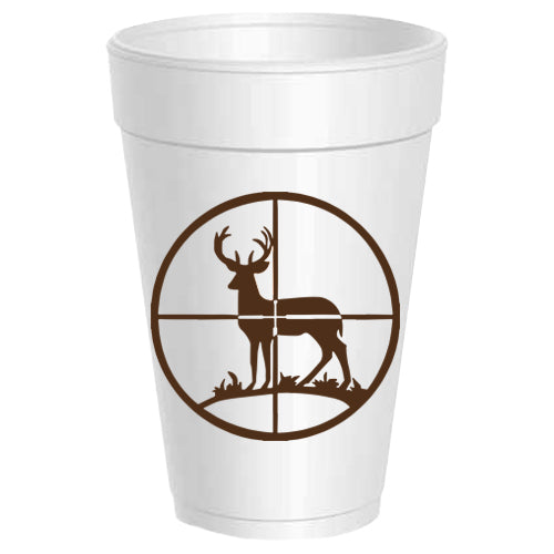 Deer in Gun Sight Crosshairs 25 pack Sassy Cups LLC