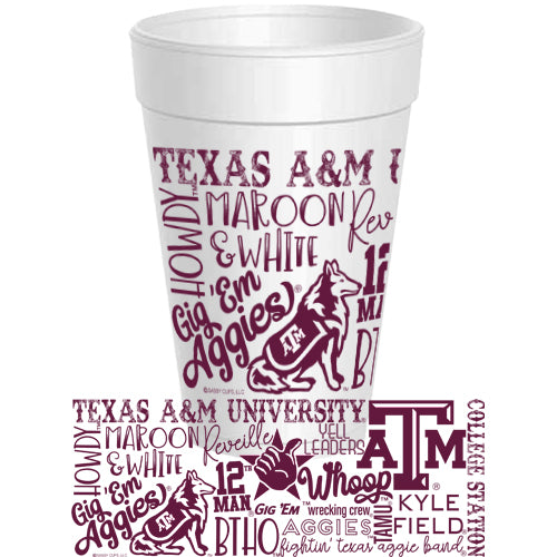 Texas A&M - Traditions Font Wrap - 25 pack