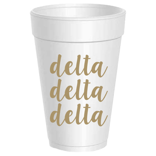 Delta Delta Delta - ΔΔΔ - Styrofoam Cups