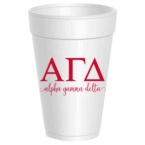 Alpha Gamma Delta - ΑΓΔ - Styrofoam Cups