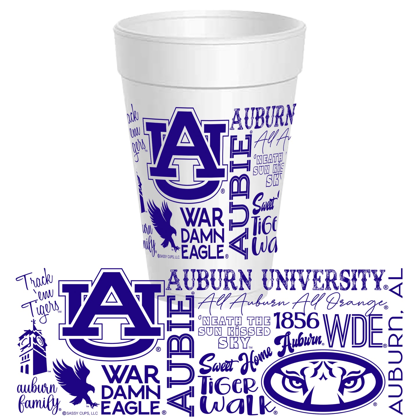 Auburn - Traditions Font Wrap - 25 pack
