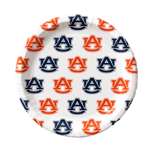 Auburn - Repeating Logo - Full Color 7 inch App/Dessert Plates