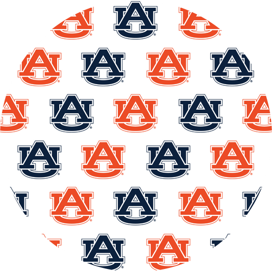 *PRE-SALE* Auburn - Repeating Logo - Full Color 7 inch App/Dessert Plates