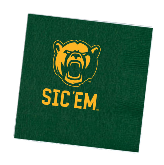 Baylor Sic Em - Green Napkins