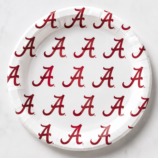 Alabama - Repeating Logo - Full Color 7 inch App/Dessert Plates