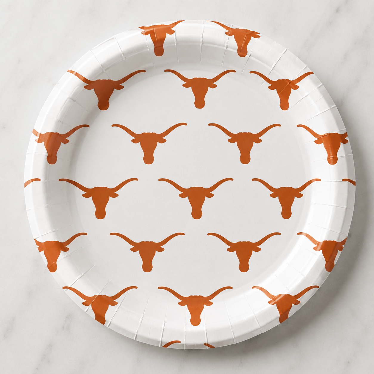University of Texas - Repeating Logo - Full Color 7 inch App/Dessert Plates