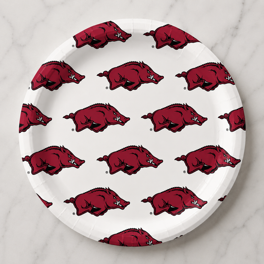 Arkansas - Repeating Logo - Full Color 7 inch App/Dessert Plates