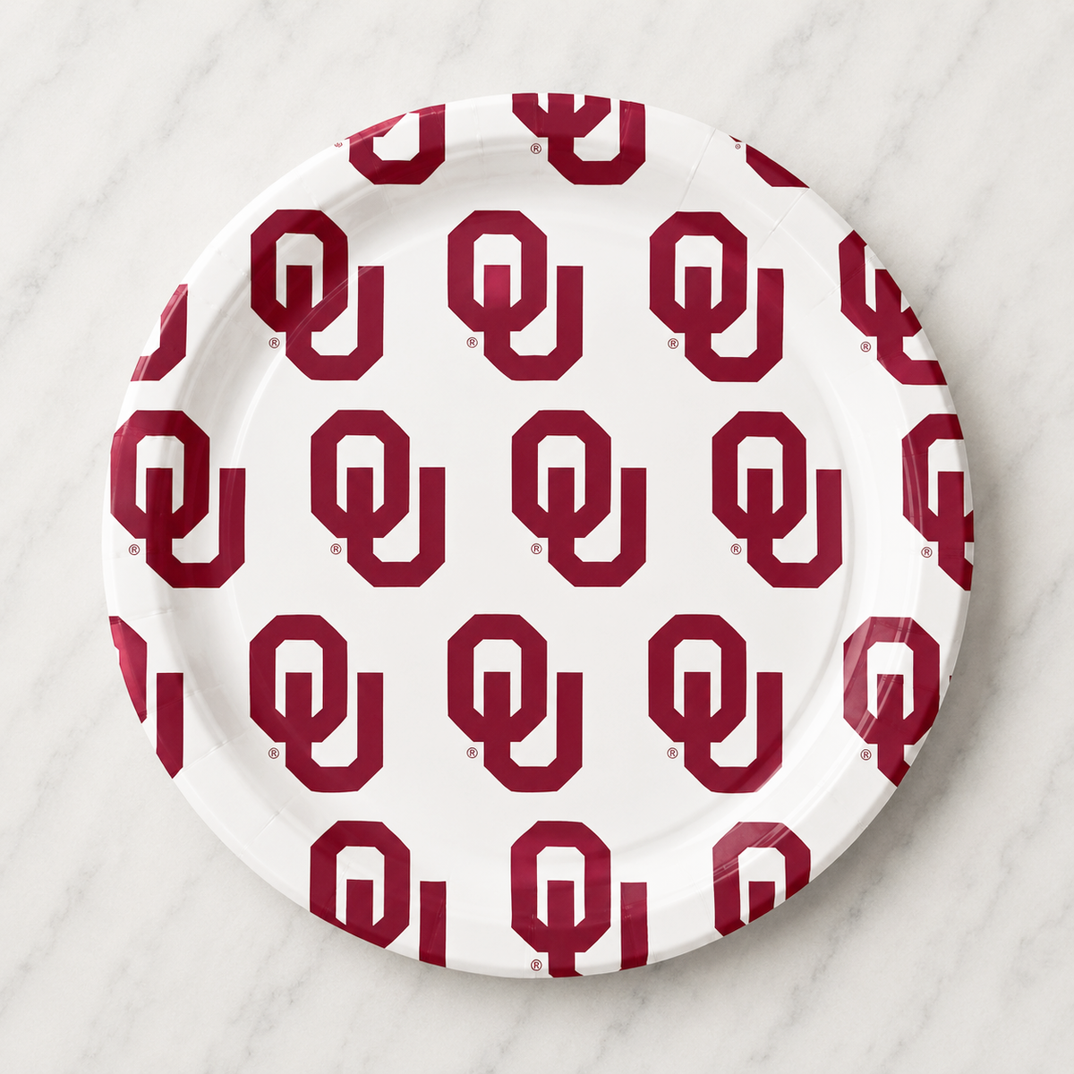 OU - Repeating Logo - Full Color 7 inch App/Dessert Plates
