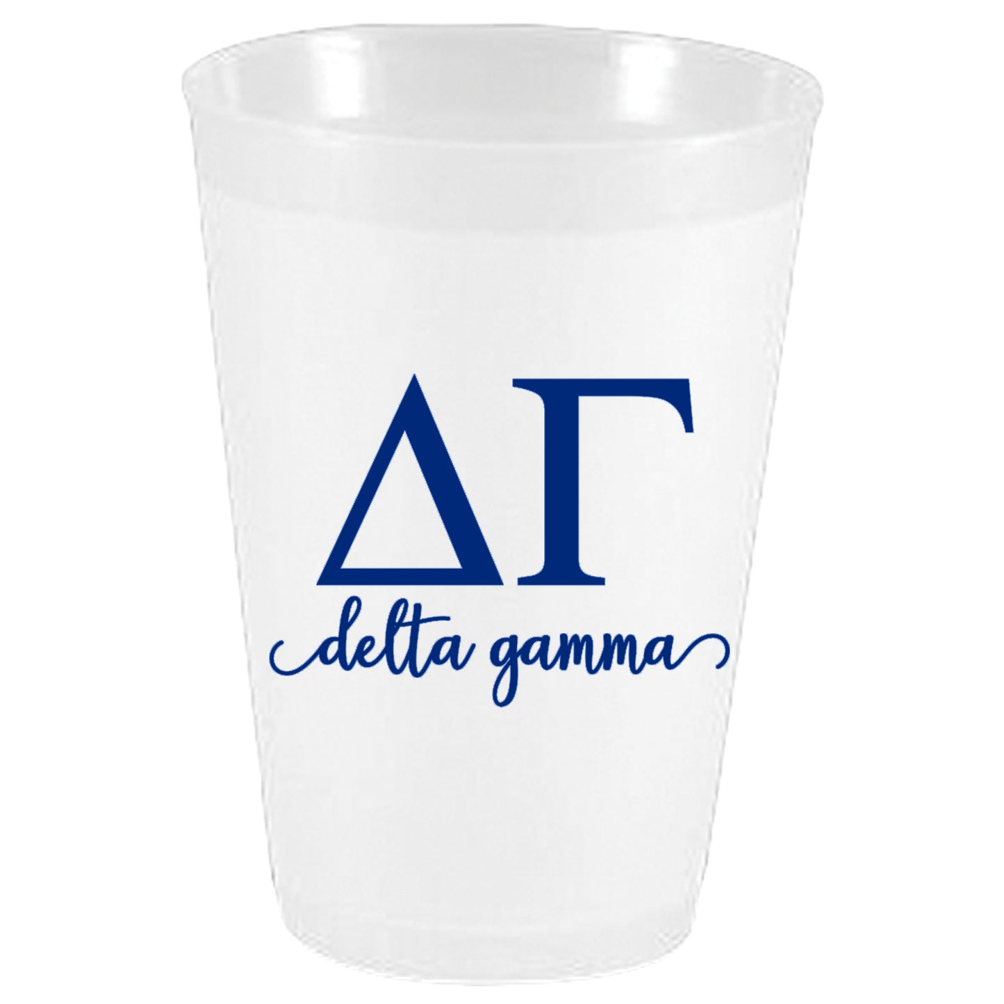 Delta Gamma - ΔΓ - Letter Script Frost Flex Cups
