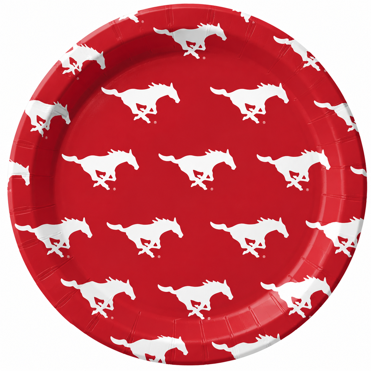 SMU -  Repeating Logo - Full Color 7 inch App/Dessert Plates