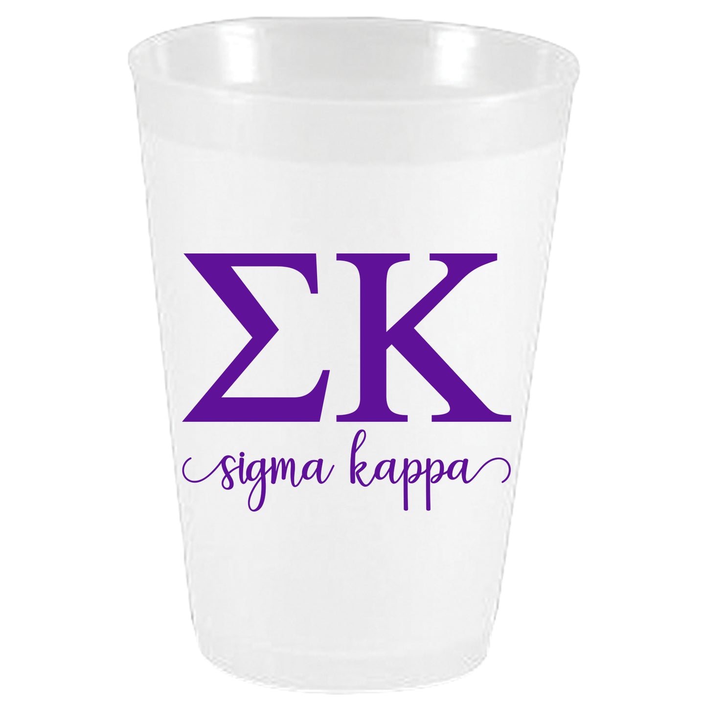 Sigma Kappa - Letter Script Frost Flex Cups