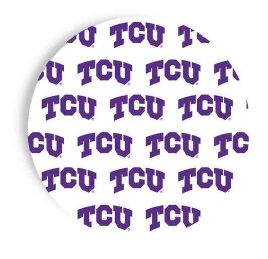 *PRE-SALE* TCU -  Repeating Logo - Full Color 7 inch App/Dessert Plates