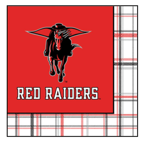 *PRE-SALE* Texas Tech Masked Rider Plaid Full Color Napkins