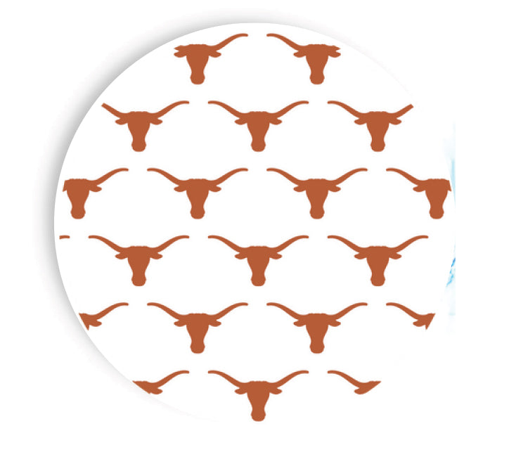 *PRE-SALE* University of Texas - Repeating Logo - Full Color 7 inch App/Dessert Plates