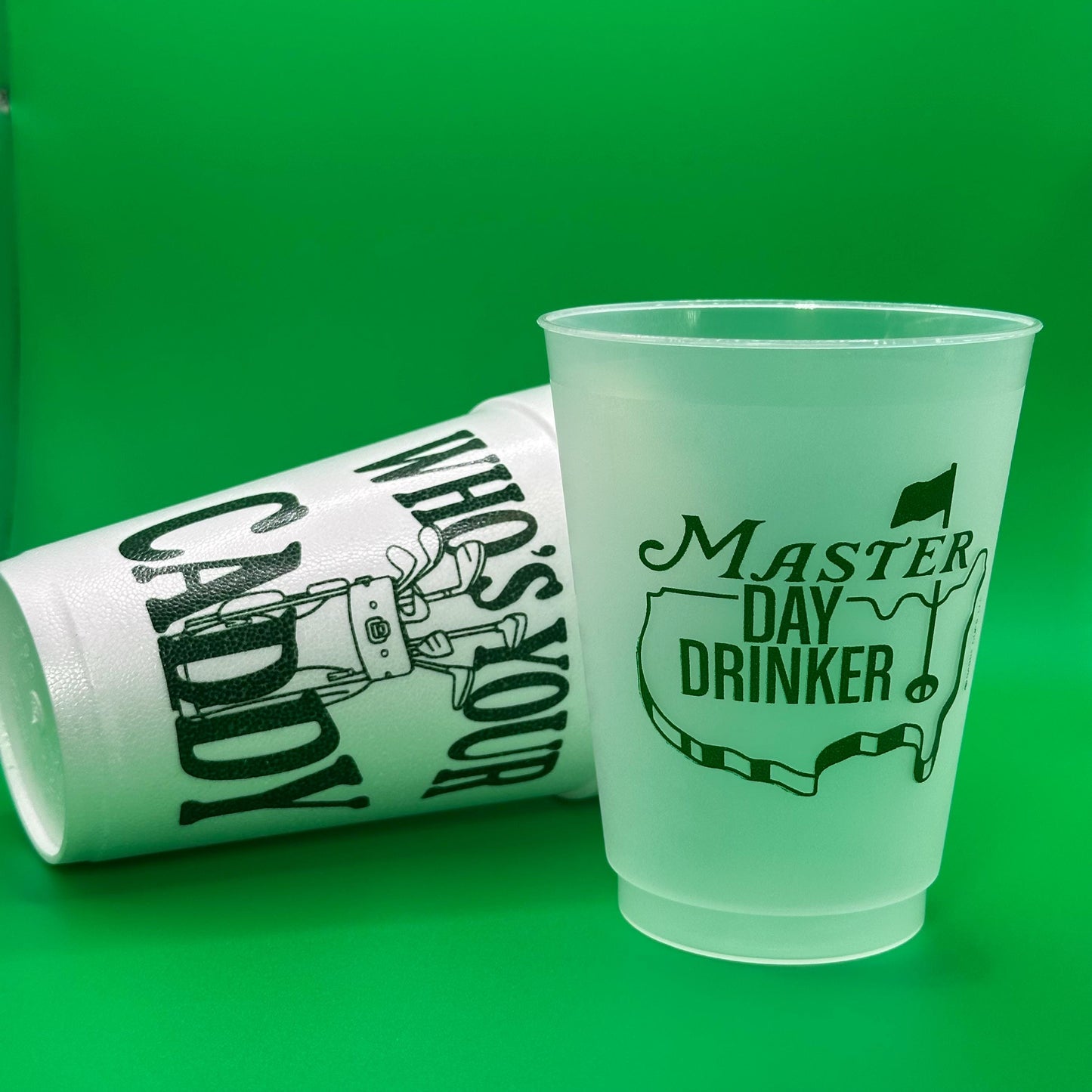 SAME DAY SHIP - Masters Cups - Master Day Drinker Reusable 16oz Frost Flex Cups - 10 pack - Golf Gifts