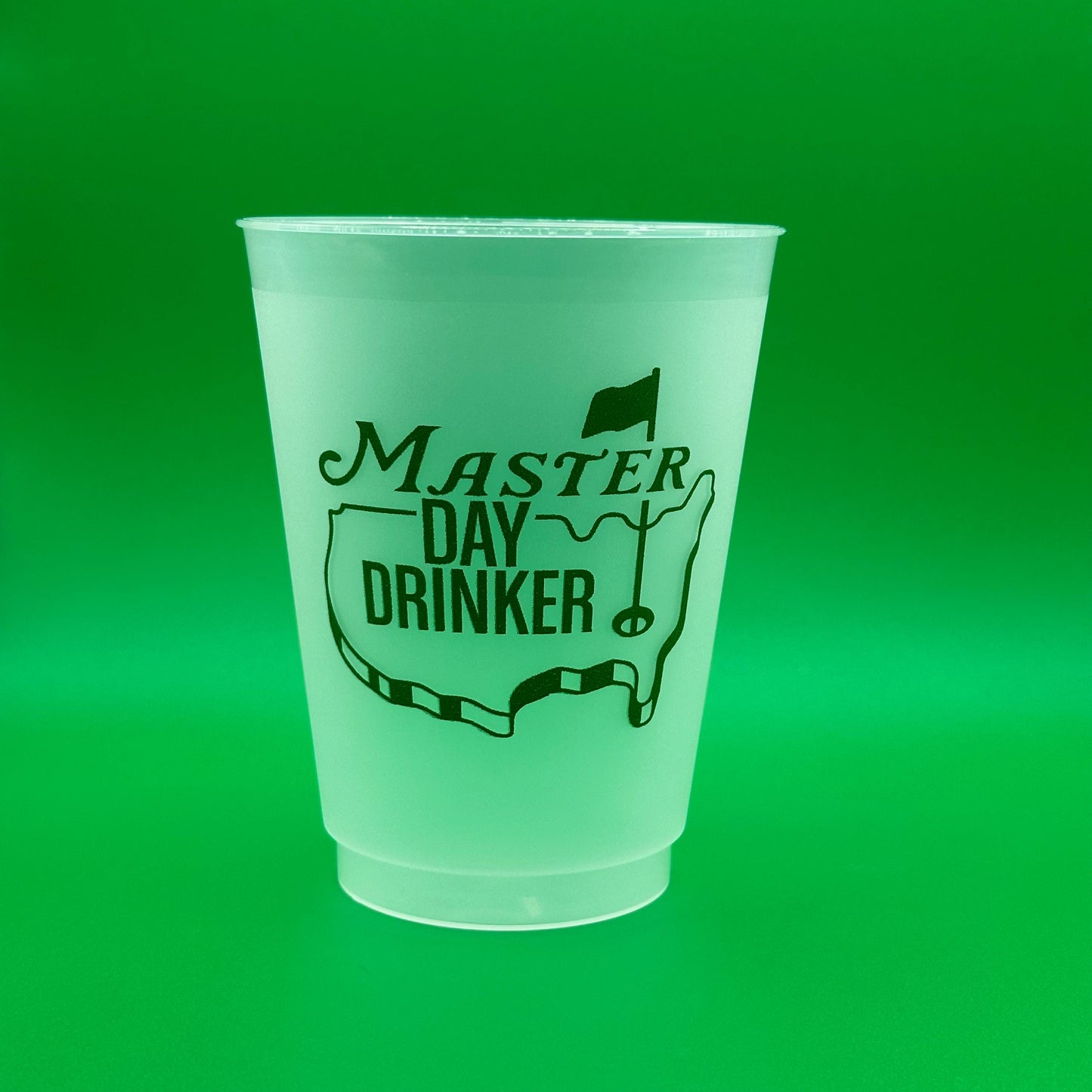 SAME DAY SHIP - Masters Cups - Master Day Drinker Reusable 16oz Frost Flex Cups - 10 pack - Golf Gifts