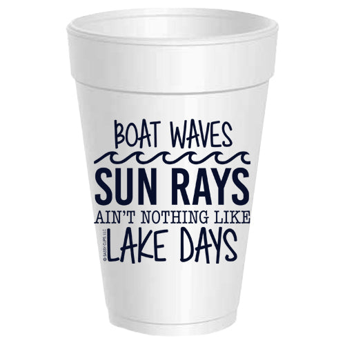 Boat Waves Sun Ray Lake Days