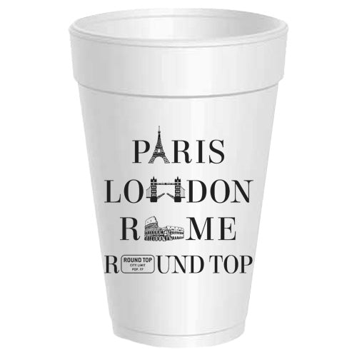 Paris London Rome Round Top