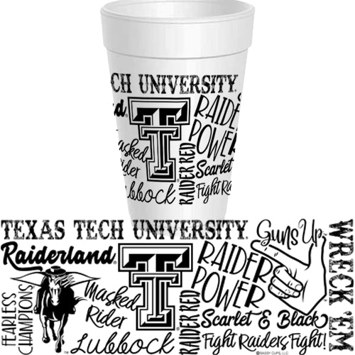 Texas Tech - Traditions Font Wrap - 25 pack